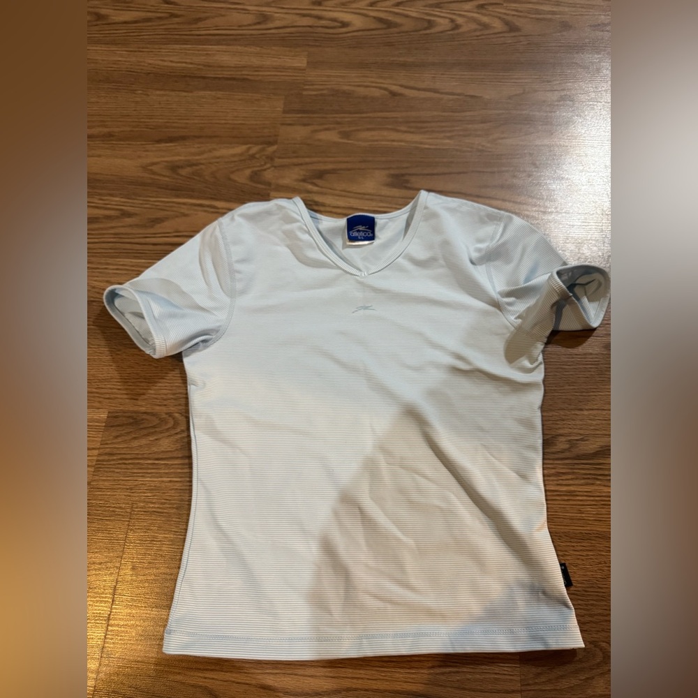 Vintage Light Blue V-Neck T-Shirt